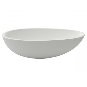 Раковина AZARIO 600x350x160 накладная из искусственного камня, белая матовая (AZ-1216S)
