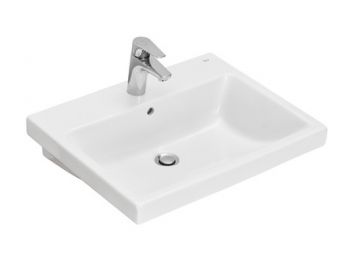 РАКОВИНА ROCA THE GAP PLUS ВЫСОКИЙ БОРТИК 60 X 46 СМ, ФАРФОР, БЕЛЫЙ (7.3270.M.100.4)