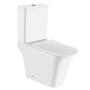 Унитаз-компакт Azario AVERO 660x360х820 напольный, безободковый с сиденьем микролифт (AZ-1213A)
