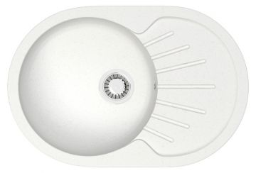 Кухонная мойка AZARIO Flora 730x450x215 искусственный мрамор, цвет белый (CS00079910)