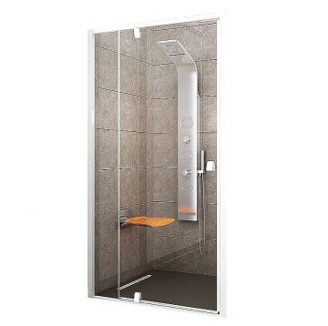 Душевая дверь Ravak Pivot PDOP2-120 распашная, ручка Белая, стекло Transparent, профиль Белый (03GG0101Z1)