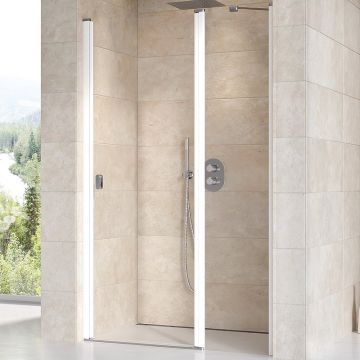Душевая дверь Ravak Chrome CSD2-120 распашная, стекло Transparent, профиль Белый  (0QVGC100Z1)