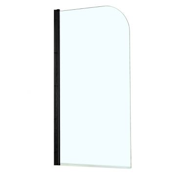 Шторка для ванны Azario MERRIT 800х1400, прозрачное стекло 5 мм, покрытие EASY CLEAN, цвет профиля черный (AZ-NF6211 800 BLACK)