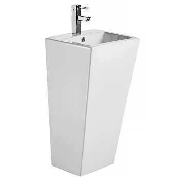 Раковина напольная AZARIO FRETTA SQUARE 440х380х835 отдельностоящая, прямоугольная (AZ-303)