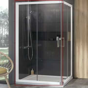 Душевая дверь Ravak 10° 10RV2K-80 профиль Белый стекло Transparent (1ZJ40100Z1)