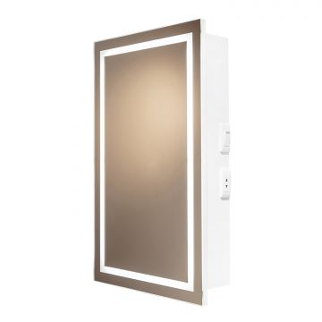 Зеркало-шкаф AZARIO Hamburg-WHITE 462х7148х62 с подсветкой, механический выключатель, белый (LED-00002670)