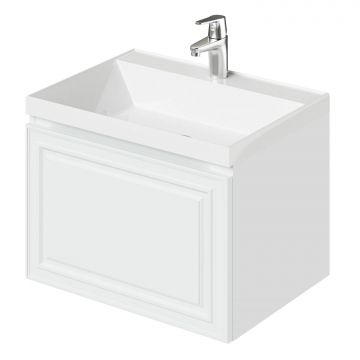 Комплект тумба Итана Verona 60 (595х378х450) подвесная, с раковиной Natella 60, Софт Айс (CS00082490)