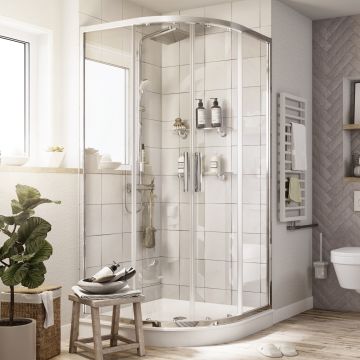 Душевой уголок STWORKI Хельсинки 90x90 см профиль хром глянец
