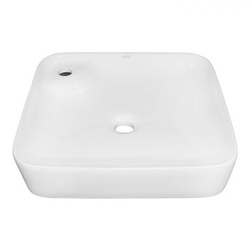 Раковина накладная Azario 460x460x100 квадратная, белый глянец (AZ-2181)