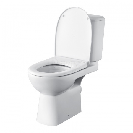 Унитаз-компакт Roca ACCESS, косой выпуск, c сиденьем микролифт (7.34P2.3.900.Y)
