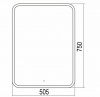Зеркало AZARIO Стив 505х750 сенсорный выключатель с функцией диммера (LED-00002582)