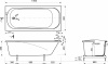 Ванна из искусственного камня STWORKI Вестфолл 180x80 см, с ножками