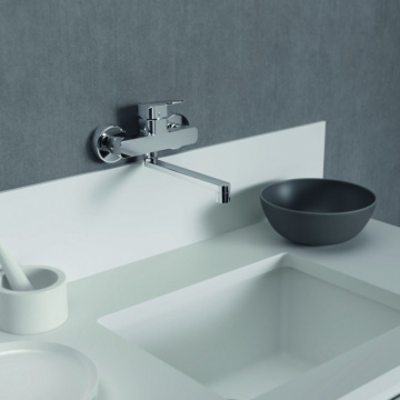 Смеситель для кухни Ideal Standard CERAPLAN настенный, с поворотным изливом 200 мм, хром (BD340AA)