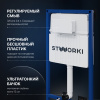 Система инсталляции для унитазов STWORKI 510162 с кнопкой смыва 500473 хром матовый