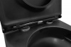 Унитаз подвесной Azario Grado 370х490х360 безободковый, система антивсплеск (Торнадо), с быстросъемным сиденьем микролифт, черный матовый (AZ-0046-UQ1-MB)
