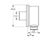 Подключение для душевого шланга Ideal Standard Idealrain L1 B9448AA 1/2"х1/2" для встраиваемых смесителей