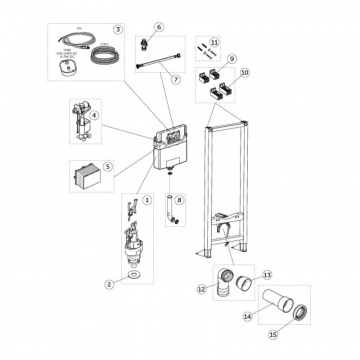 Встраиваемая инсталляция Ideal Standard PROSYS FRAME 120 M, для монтажа подвесных унитазов