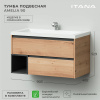 Крмплект тумба Итана Amelia 90 902х480х490 подвесная, с раковиной Alisa 90 Дуб Эвок Прибрежный (CS00092161)
