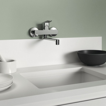 Смеситель для кухни Ideal Standard CERAPLAN настенный, с поворотным изливом 200 мм, хром (BD340AA)