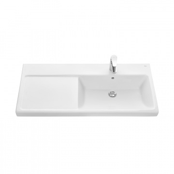 Раковина мебельная Roca THE GAP Plus 100х46 правая, высокий бортик, 1 отверстие (7.3270.M.E00.4)