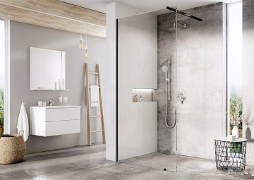 Душевая перегородка Ravak Walk-In Wall 80 стекло Transparent, профиль Черный (GW9W40300Z1)
