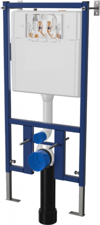 Комплект Унитаз подвесной Aqueduto Cone CONT0110 безободковый, с микролифтом, белый матовый + Инсталляция DIWO + Кнопка 7311 хром матовый