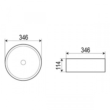 Раковина Azario накладная 346x346x114 цвет мраморный матовый (AZ-3134-ST SP)