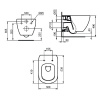 Унитаз подвесной Ideal Standard TESI, без сидения и крышки (T0079V1)