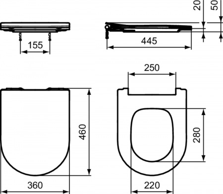 Комплект 3 в 1 Ideal Standard Blend Сurve (M520801)