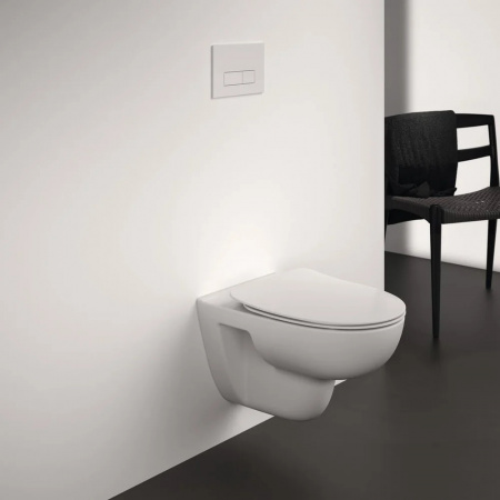 Унитаз подвесной Ideal Standard i.life A безободковый, технология RimLS+, глубокий смыв. (T471601)