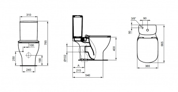 Бачок для унитаза Ideal Standard Tesi, 5 литров, белый (T356801)
