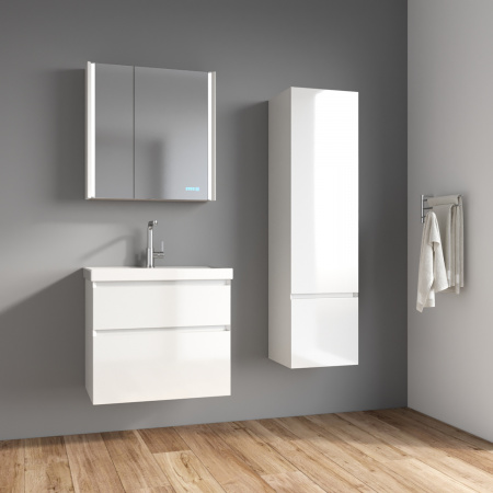 Комплект тумба Azario Velluto 80 800х450х660 подвесная, с раковиной Slim 80, белый матовый (CS00088603)