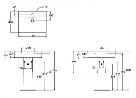 Раковина Ideal Standard CONNECT CUBE 60 см, белая (E794501)