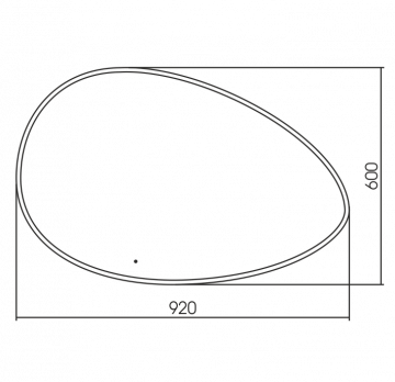 Зеркало AZARIO OMEGA 920*600 c подсветкой и диммером, бесконтактный сенсор (LED-00002556)