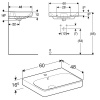 Комплект мебели для ванной Geberit Smyle Square 60  подвесной Белый глянец (529.352.00.6)