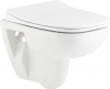 Комплект Унитаз подвесной Seramiksan Petite + Крышка AG50006 с микролифтом + Инсталляция DIWO + Кнопка 7320 белая