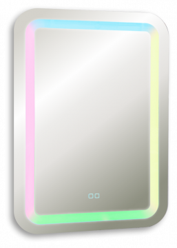 Зеркало AZARIO Мальта RGB 550*800 c подсветкой и диммером, мульти-цвет, сенсорный выключатель (LED-00002511)