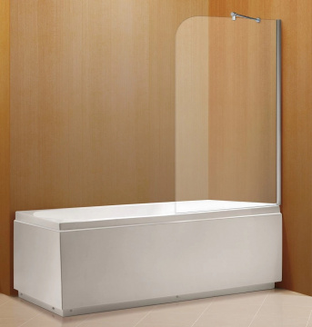 Шторка для ванны Azario MERRIT 800х1400 прозрачное стекло 6 мм, покрытие EASY CLEAN, цвет профиля серебро (AZ-NF6310 800)