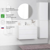 Комплект тумба Итана Sky 80 800х450х560 подвесная, с раковиной Clarissa 80, Белый глянец (CS00091735)