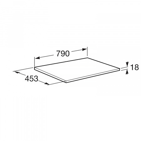Столешница под раковину Roca Ona 79x45x18 800мм зеленый матовый (A857618513)