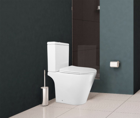 Унитаз-компакт Azario Flin 365х590х790 напольный, безободковый с быстросъемным сиденьем микролифт (AZ-1363C)