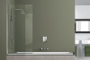 Шторка для ванны Azario MERRIT 800х1400, прозрачное стекло 6 мм, покрытие EASY CLEAN, цвет профиля серебро (AZ-NF6211-1 800)