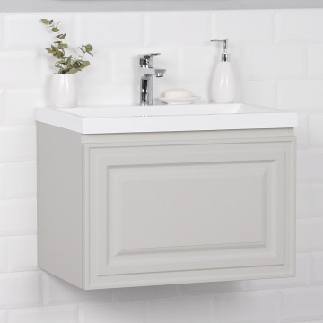 Комплект тумба Итана Verona 60 597х378х450 подвесная, с раковиной Natella 60, керамик (CS00080612)