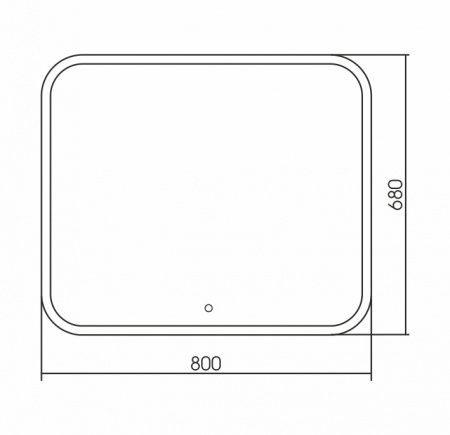 Зеркало AZARIO Стив 800х680, LED-подсветка с диммером, сенсорный выключатель (ФР-00001137)