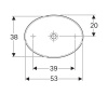 Раковина Geberit VariForm, 55х40 см, белая (500.771.01.2)