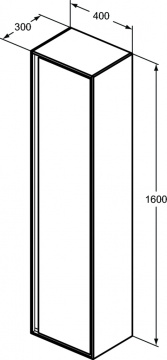Шкаф-пенал Ideal Standard Connect Air, 40*30*160, подвесной, белый (E0832B2)