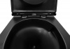 Унитаз подвесной Azario Grado 370х490х360 безободковый, система антивсплеск (Торнадо), с быстросъемным сиденьем микролифт, черный матовый (AZ-0046-UQ1-MB)