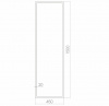 Зеркало AZARIO Моника 450х1500 c подсветкой и диммером, сенсор выкл (ФР-00001406)