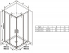 Душевой уголок Ravak Blix BLSRV2-90 90x90 стекло Transparent, профиль Черный (X1LM70300Z1)