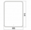 Зеркало AZARIO Стив-4 685х915 c подсветкой и диммером, подсветка+часы (LED-00002316)